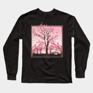 Japanese Cherry Blossom Sakura Long Sleeve T-Shirt
